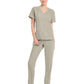 Women's 1-Pocket Tuck-In V-Neck Top - CK954A - Khaki