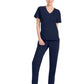 Women's 1-Pocket Tuck-In V-Neck Top - CK954A - Navy