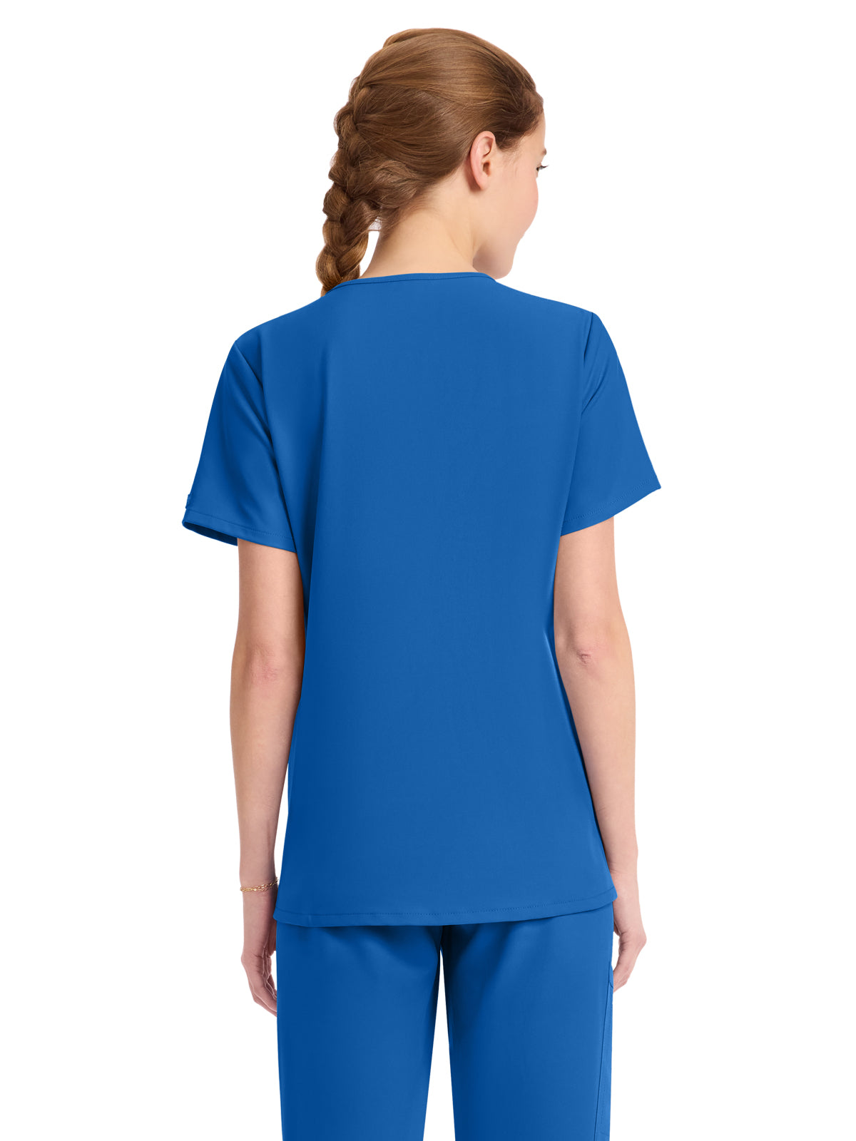 Women's 1-Pocket Tuck-In V-Neck Top - CK954A - Royal