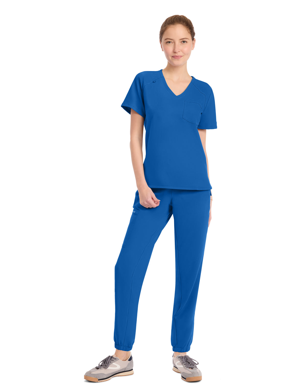 Women's 1-Pocket Tuck-In V-Neck Top - CK954A - Royal