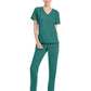 Women's 1-Pocket Tuck-In V-Neck Top - CK954A - Teal Blue