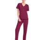 Women's 1-Pocket Tuck-In V-Neck Top - CK954A - Wine