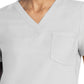 Women's 3-Pocket V-Neck Top - CK961A - White
