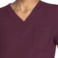 Women's 3-Pocket V-Neck Top - CK961A - Wine