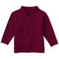 Children's Unisex Long Sleeve Pique Polo - CR835D - Burgundy