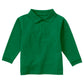 Children's Unisex Long Sleeve Pique Polo - CR835D - Kelly Green