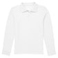 Children's Unisex Long Sleeve Pique Polo - CR835Y - White