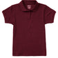 Junior Girls' Short Sleeve Fitted Interlock Polo - CR858X - Burgundy