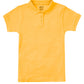 Junior Girls' Short Sleeve Fitted Interlock Polo - CR858X - Gold