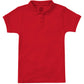 Junior Girls' Short Sleeve Fitted Interlock Polo - CR858X - Red