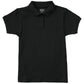 Junior Girls' Short Sleeve Fitted Interlock Polo - CR858X - Black
