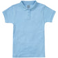 Junior Girls' Short Sleeve Fitted Interlock Polo - CR858X - Light Blue