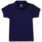 Junior Girls' Short Sleeve Fitted Interlock Polo - CR858X - Navy