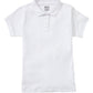 Junior Girls' Short Sleeve Fitted Interlock Polo - CR858X - White
