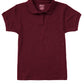 Girls' Short Sleeve Fitted Interlock Polo - CR858Y - Burgundy