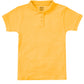 Girls' Short Sleeve Fitted Interlock Polo - CR858Y - Gold