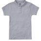 Girls' Short Sleeve Fitted Interlock Polo - CR858Y - Heather Gray