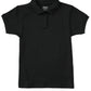Girls' Short Sleeve Fitted Interlock Polo - CR858Y - Black