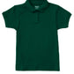 Girls' Short Sleeve Fitted Interlock Polo - CR858Y - Hunter Green