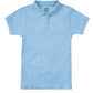 Girls' Short Sleeve Fitted Interlock Polo - CR858Y - Light Blue