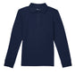 Youth Long Sleeve Interlock Polo - CR873Y - Dark Navy