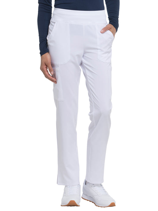 Women's Natural Rise Tapered Leg Pull-On Pant - DK005 - White