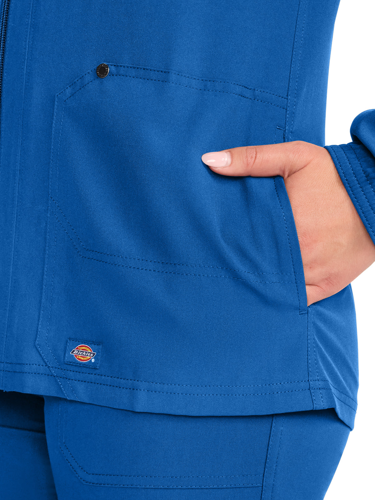 Women's 2-Pocket Front-Zip Jacket - DK322 - Royal