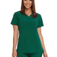 Women's 2-Pocket Contemporary V-Neck Top - DK615 - Hunter Green
