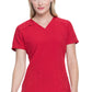 Women's 2-Pocket Contemporary V-Neck Top - DK615 - Red