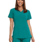 Women's 2-Pocket Contemporary V-Neck Top - DK615 - Teal Blue