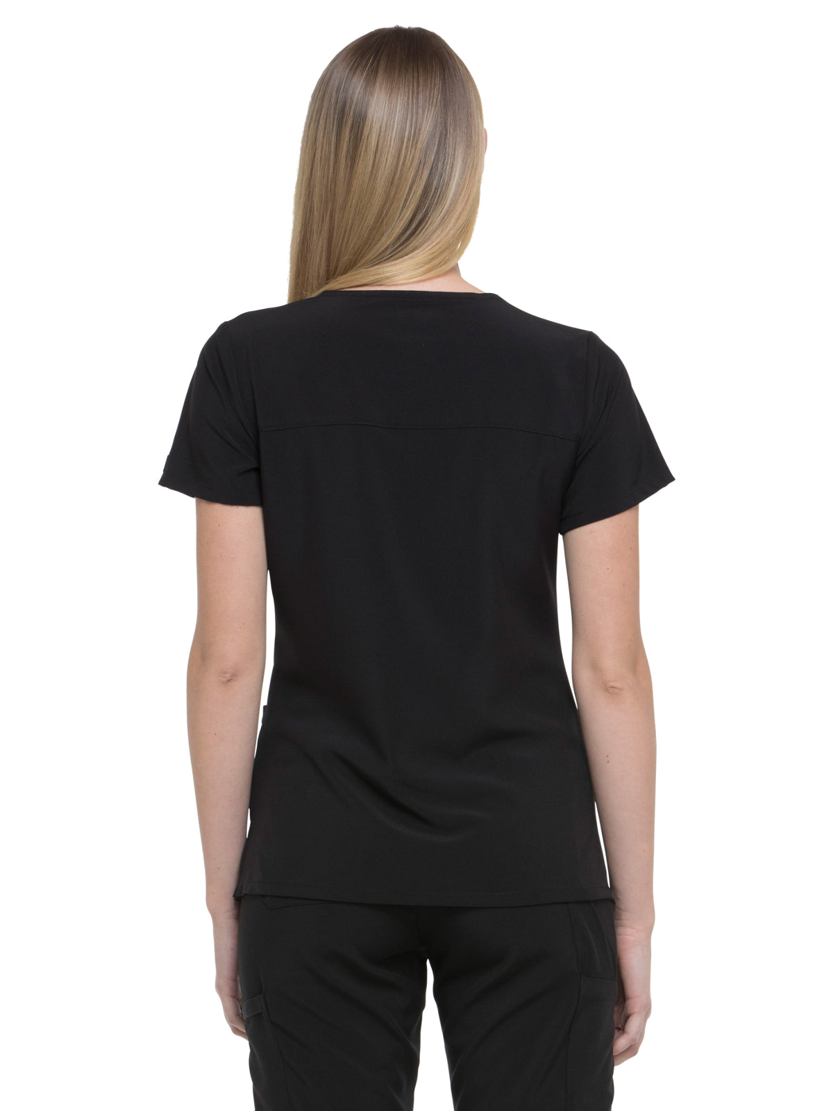Women's 2-Pocket Contemporary Top - DK625 - Black