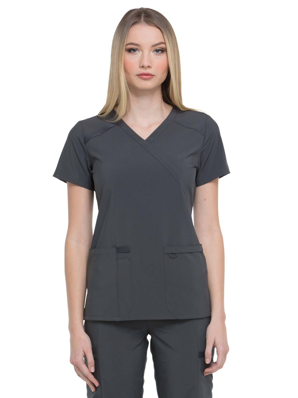 Women's 2-Pocket Contemporary Top - DK625 - Pewter