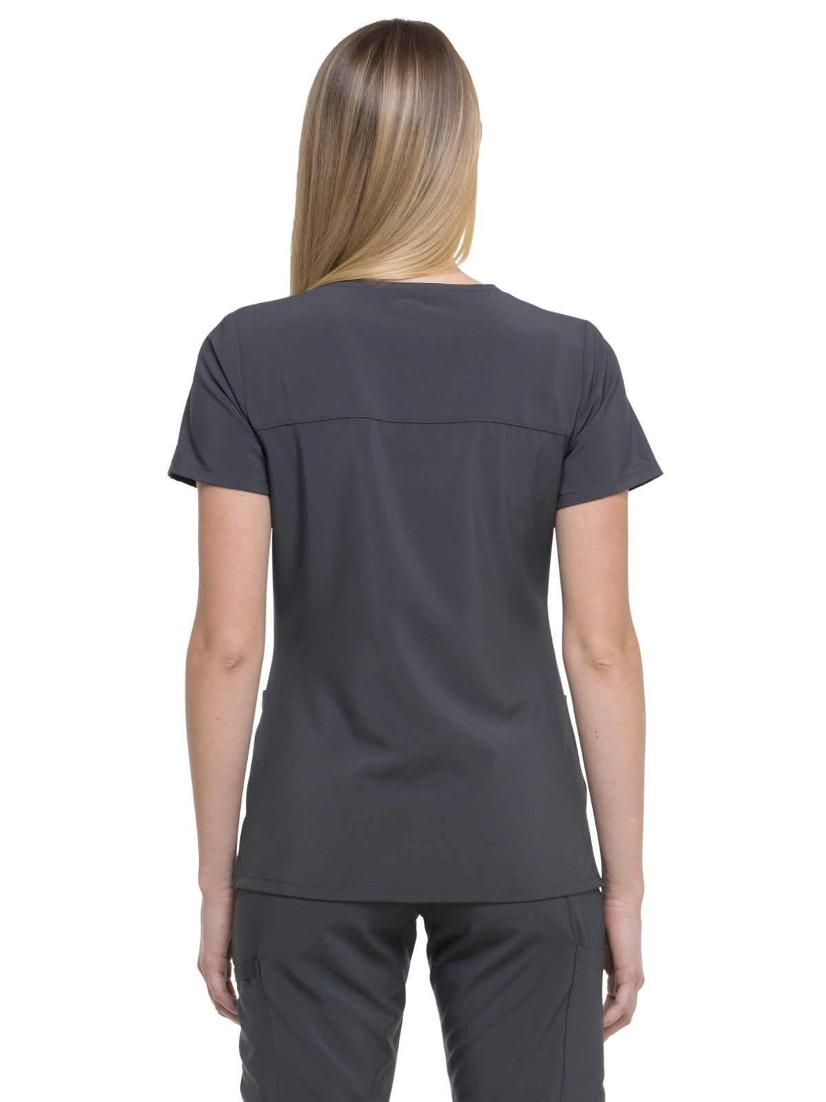 Women's 2-Pocket Contemporary Top - DK625 - Pewter