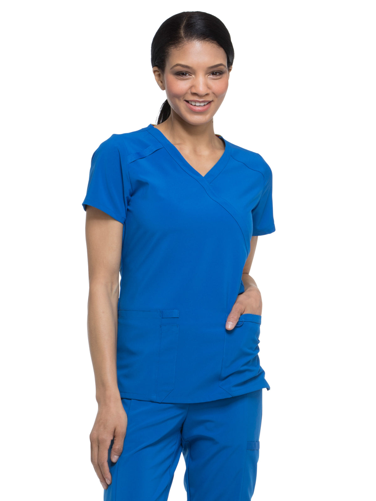 Women's 2-Pocket Contemporary Top - DK625 - Royal
