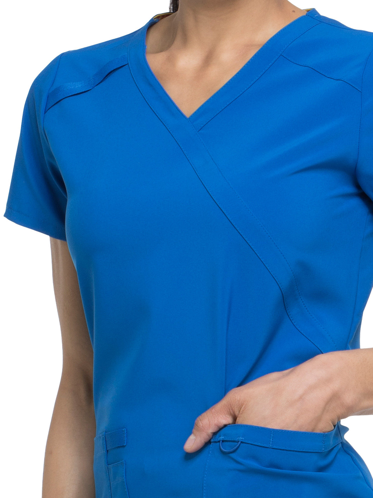 Women's 2-Pocket Contemporary Top - DK625 - Royal