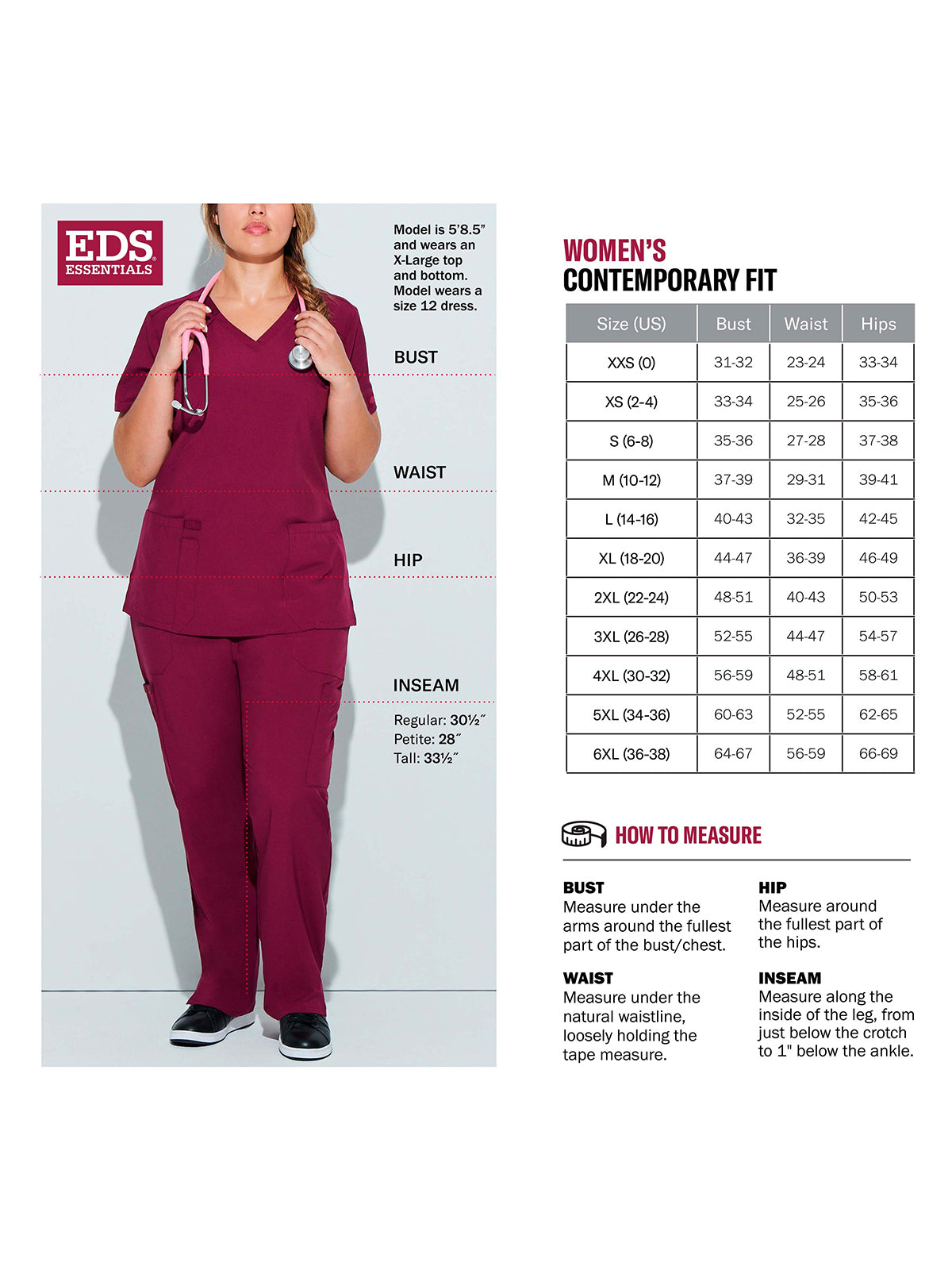 Women's 2-Pocket Contemporary Top - DK625 - Royal