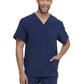 Men's Four-Pocket V-Neck Top - DK645 - Navy