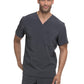 Men's Four-Pocket V-Neck Top - DK645 - Pewter