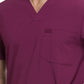 Men's Four-Pocket V-Neck Top - DK645 - Wine