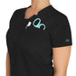 Women's 2-Pocket Notched V-Neck Top - DK671 - Black