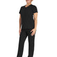 Women's 2-Pocket Notched V-Neck Top - DK671 - Black