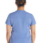 Women's 2-Pocket Notched V-Neck Top - DK671 - Ciel