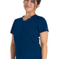 Women's 2-Pocket Notched V-Neck Top - DK671 - Navy