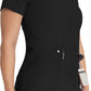 Women's 4-Pocket V-Neck Top - DK678 - Black