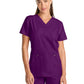 Women's 4-Pocket V-Neck Top - DK678 - Eggplant