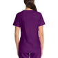 Women's 4-Pocket V-Neck Top - DK678 - Eggplant