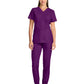 Women's 4-Pocket V-Neck Top - DK678 - Eggplant