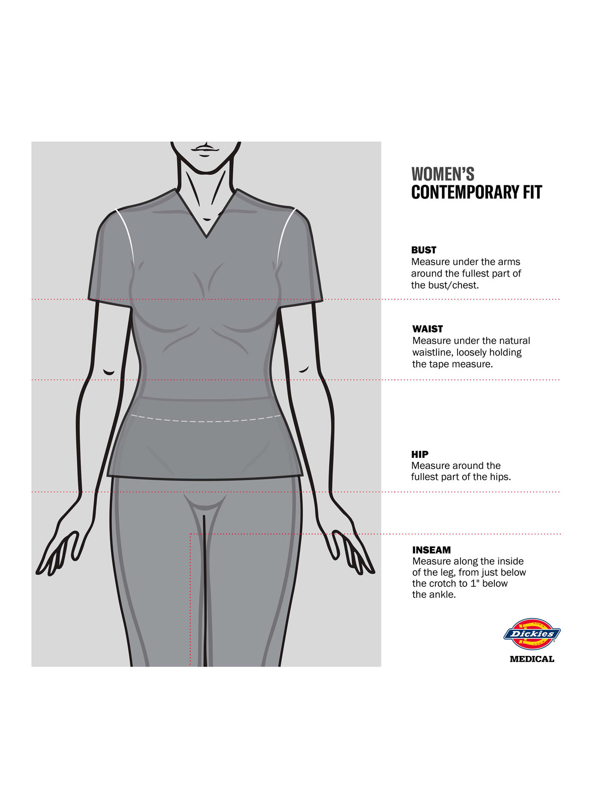 Women's 4-Pocket V-Neck Top - DK678 - Pewter
