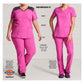 Women's 4-Pocket V-Neck Top - DK678 - Pewter