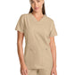 Women's 4-Pocket V-Neck Top - DK678 - Khaki